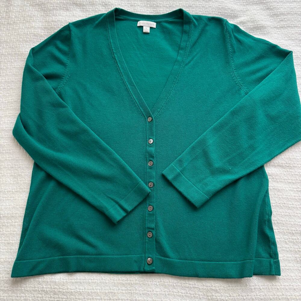 XL Charter Club V-Neck Cardigan